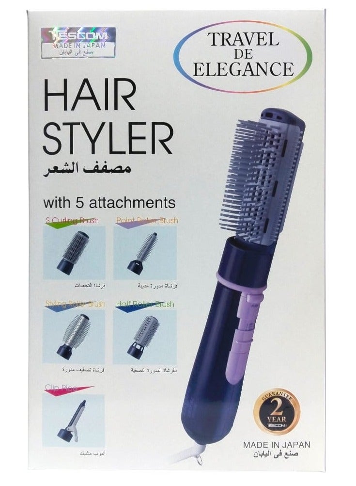 Hair styler and dryer set, 5 pieces - Tescom, made in Japan